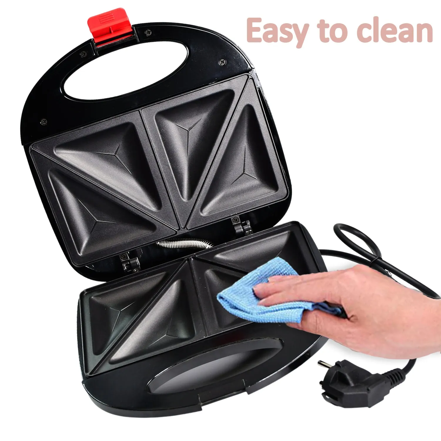 Sandwich Maker Makes Sandwich Non-Stick Plates| Easy to Use with Indicator Lights Sandwich toaster