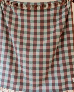 TBCo Recycled Wool Teal Gingham Blanket