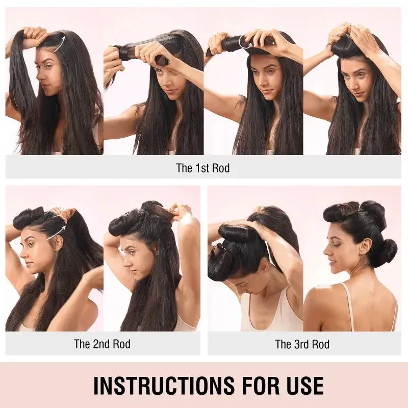 TEEK - 3pc Heatless Curling No Heat Hair Rollers