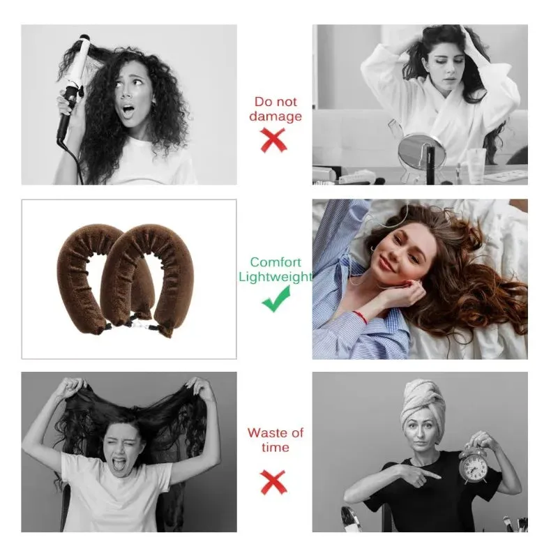 TEEK - 3pc Heatless Curling No Heat Hair Rollers