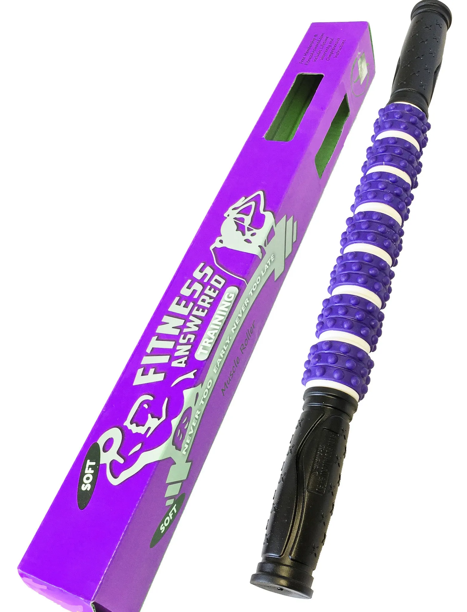The Muscle Stick - Elite "Rubber" Soft Massage Roller - 6 Colors Available