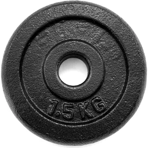 TnP Accessories Round Cast Iron Weight Plate 1" - 1.5KG - Black