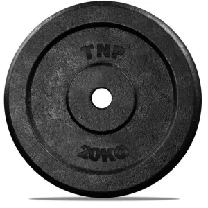 TnP Accessories Round Cast Iron Weight Plate 1" - 20KG - Black