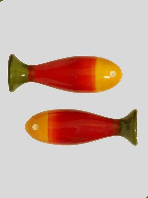 Wooden Fish Fridge Magnets set of 2